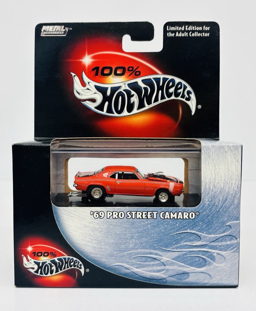 Hot Wheels '69 Pro Street Camaro Red Metal Collection Black Box Sealed